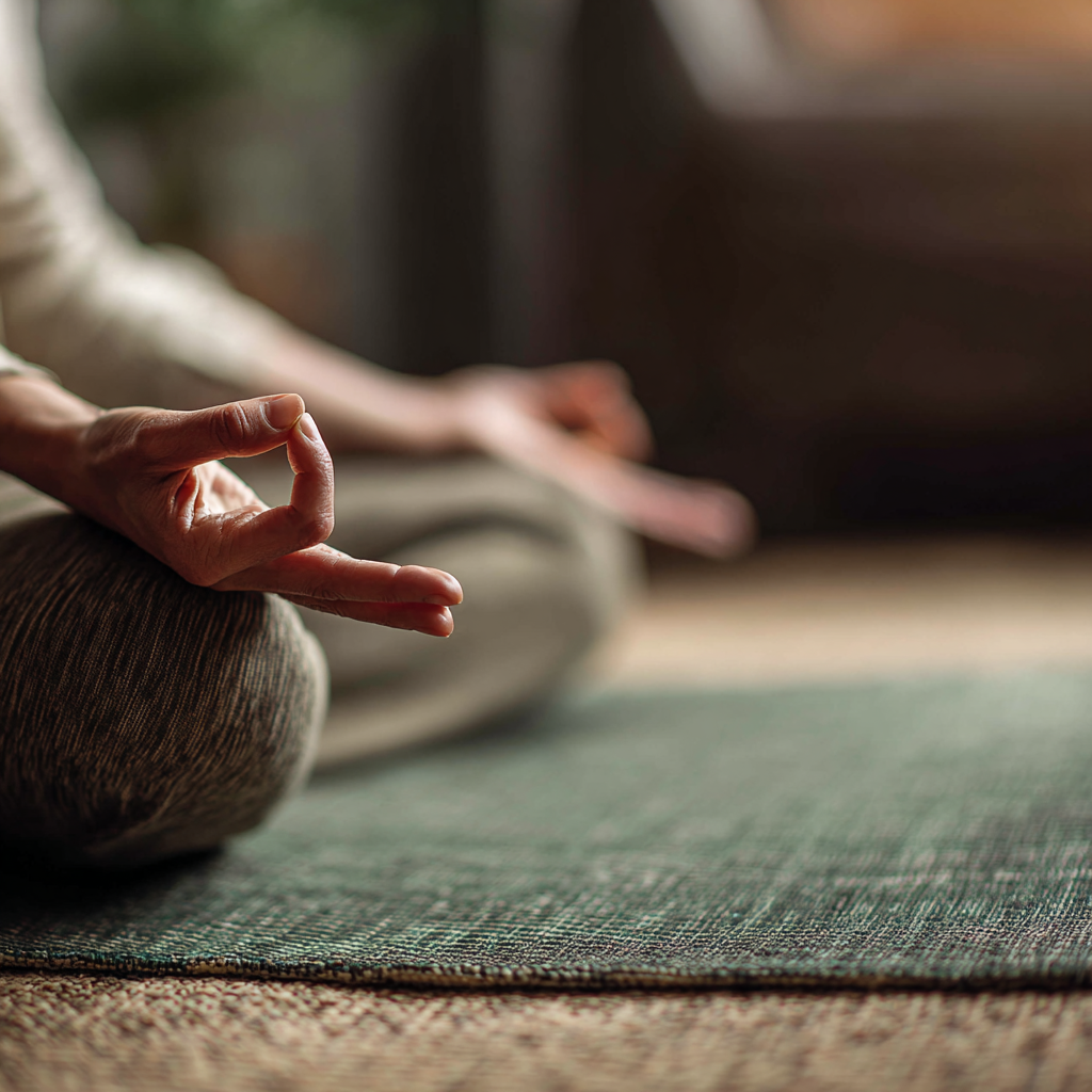 Інструктор йоги демонструє асану в красивій студії